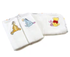 Bubba Blue Winnie The Pooh Face Washers 3-Pack - White/Multi