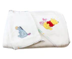 Bubba Blue Winnie The Pooh Hooded Towel & Wash Mitt Set - White/Multi