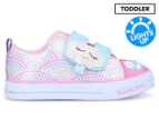 Skechers Toddler Girls' Shuffle Lite Cloud Dreamin Sneakers - White Multi