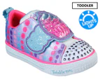 Skechers Toddler Girls' Shuffle Lites Sparkle Treats Sneakers - Lavender/Multi