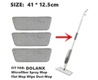 3PCS DOLANX Mop Refills Pads Microfiber Cleaning Pads Light Grey