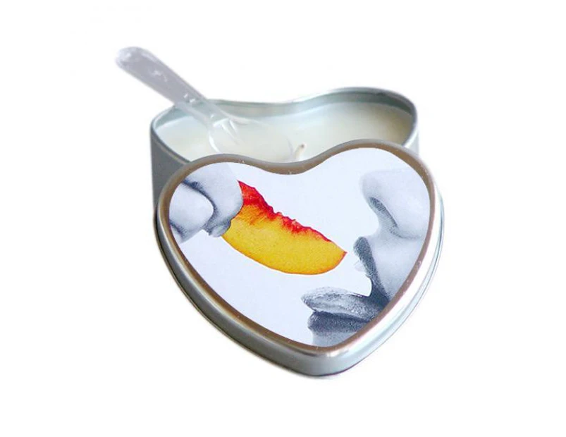 Edible Heart Candle - Peach