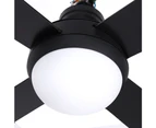 Devanti 52'' Ceiling Fan w/Light w/Remote - Black