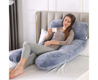 Advwin 53" U Shaped Full Body Support Pillow For Pregnant Women Grey