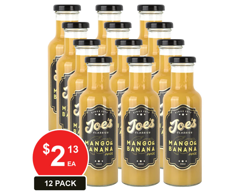 12 Pack, Joe's Classics 350ml Mango & Banana Juice