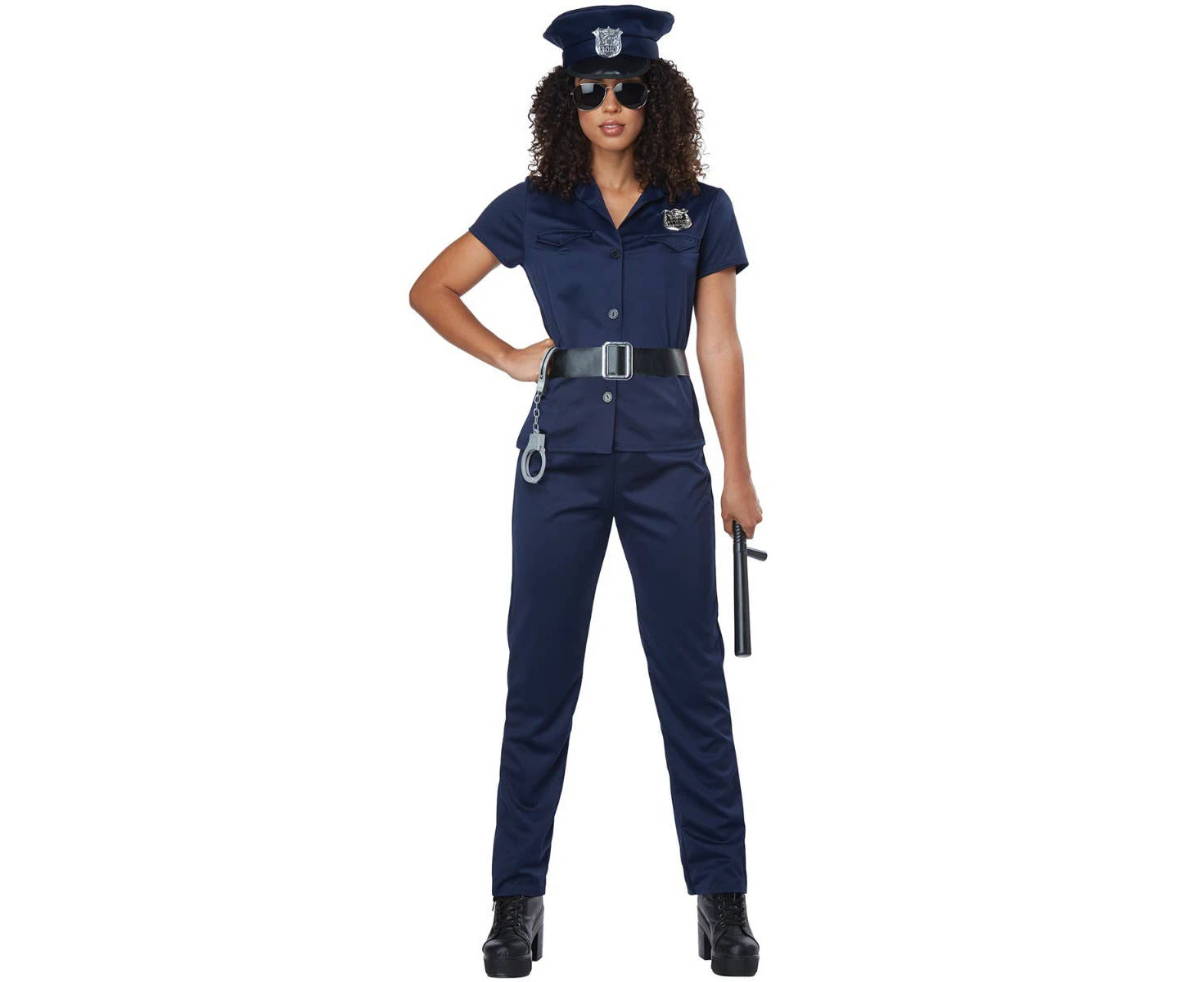 Classic Police Officer Women's Fancy Dress Costume Womens