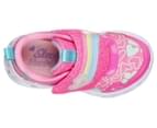 Skechers Toddler Girls' S Lights Heart Lights Sneakers - Hot Pink/Multi 4