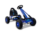Kids Pedal Power Go Kart Ride On Racing Car Blue and Black