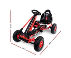 Kids Pedal Power Go Kart Ride On Racing Car Red and Black
