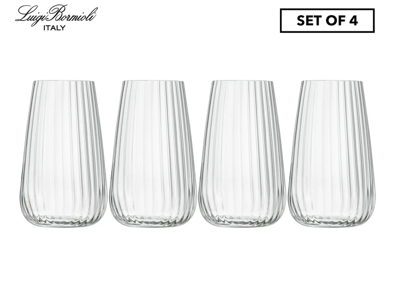 Set of 4 Luigi Bormioli 570mL Optica Stemless Glass Set - Clear