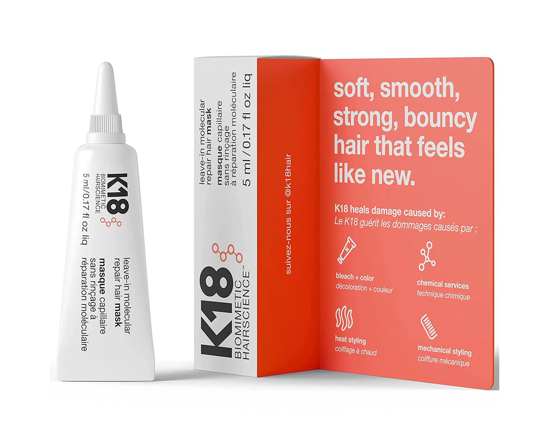 K18 Leave-In Molecular Repair Hair Mask 5ml