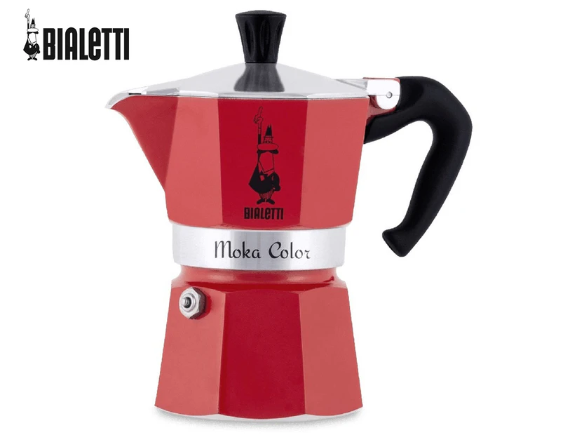Bialetti 3 Cup Moka Express Stovetop Espresso Maker - Red