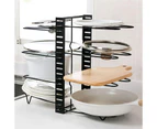 MadeSmart 8 Tiers Adjustable Pots and Pans Organizer Rack for Cabinet Kitchen Cookware Organizer