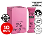 10 x Shake It Up Low Carb Protein Bar Toffalicious Milky Choc 32g
