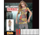 Bio-hazard Zombie Halloween Costume For Girls
