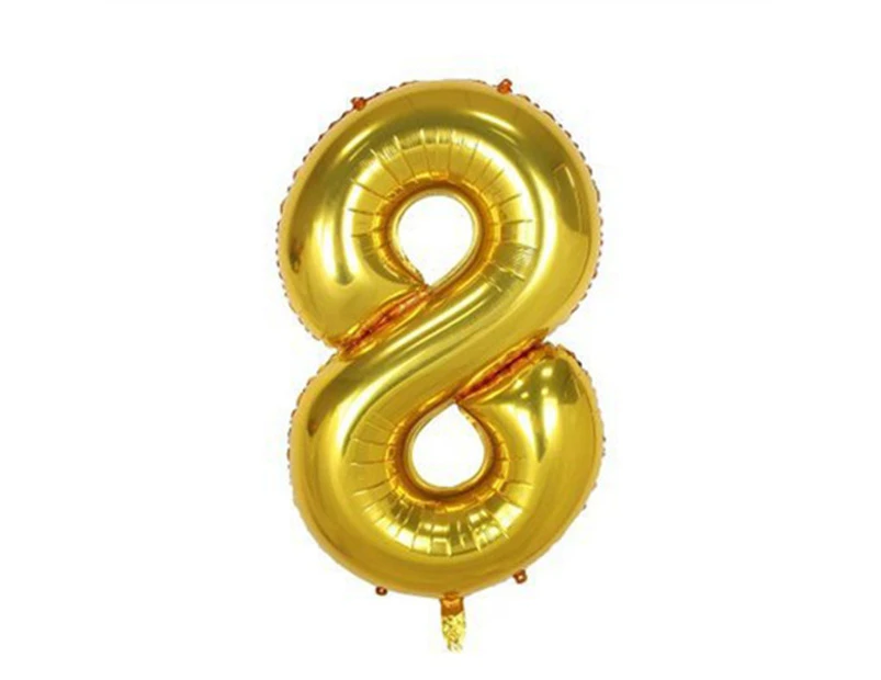 MadeSmart Number Balloons Giant Jumbo Number Foil Mylar Balloons for Birthday and Anniversary Decorations -Gold