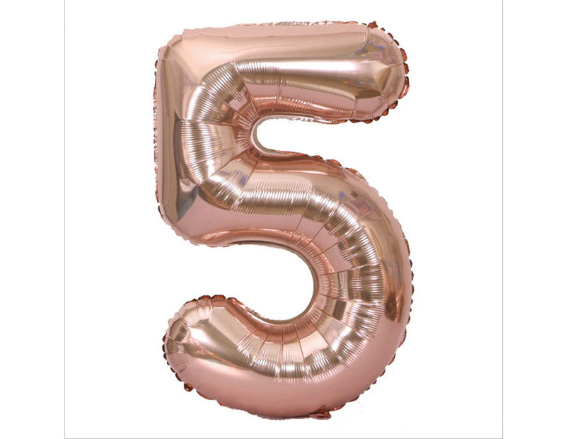 MadeSmart Number Balloons Giant Jumbo Number Foil Mylar Balloons for Birthday and Anniversary Decorations -Rose Gold