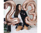 MadeSmart Number Balloons Giant Jumbo Number Foil Mylar Balloons for Birthday and Anniversary Decorations -Silver