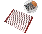 MadeSmart Over The Sink Multipurpose Roll-Up Dish Drying Rack 52*33CM-WineRed