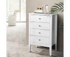 Artiss 4 Chest of Drawers Dresser Tallboy Storage Cabinet White