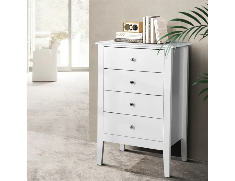 Artiss 4 Chest of Drawers Dresser Tallboy Storage Cabinet White