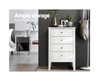 Artiss 4 Chest of Drawers Dresser Tallboy Storage Cabinet White