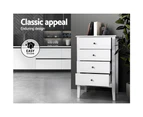 Artiss 4 Chest of Drawers Dresser Tallboy Storage Cabinet White