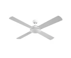 Devanti 52'' Ceiling Fan Wooden Blades Fans with Remote Control Timer White