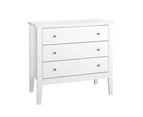 Artiss 3 Chest of Drawers  - BRITTANY White