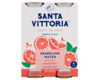 6 x 4pk Santa Vittoria Sparkling Water Grapefruit 330mL