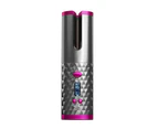 Cordless Auto-Rotating Ceramic Portable Hair Curler - Pink