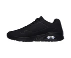 Mens Skechers Uno - Stand On Air Black/Black Sneaker Shoes