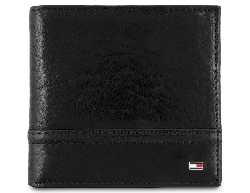 Tommy Hilfiger Hipfold Leather Bifold Wallet - Black