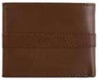 Tommy Hilfiger Passcase Leather Bifold Wallet w/ Detachable ID Pocket - Tan 2