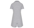 Upbeat Women's Core Shorty Pyjama Set - White/Black
