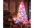 Christmas 150CM Fibre Optic White Tree With Colorful Flashing LED Light