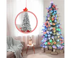 Christmas Snow Flocked Artificial Pine Tree 150 CM Ultra Bright Flashing LED Light