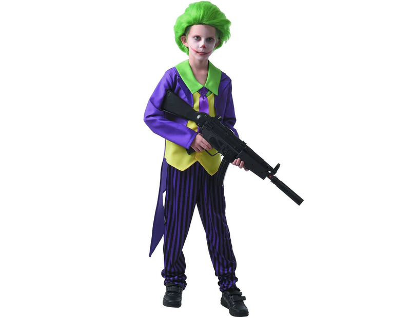 DC The Joker Inspired Boys Fancy Dress Costume Boys