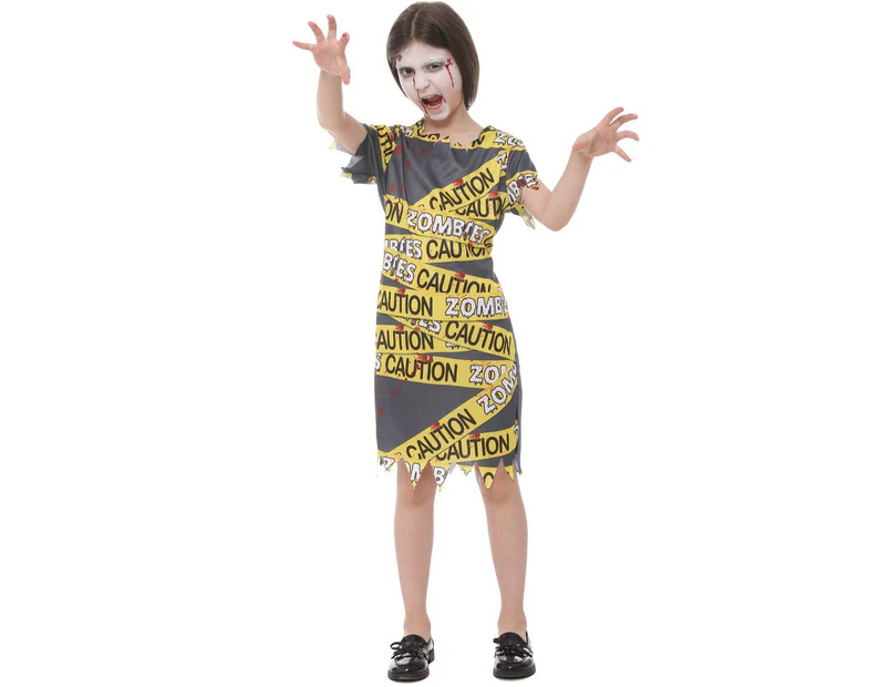 Biohazard Toxic Zombie Girls Halloween Costume Girls
