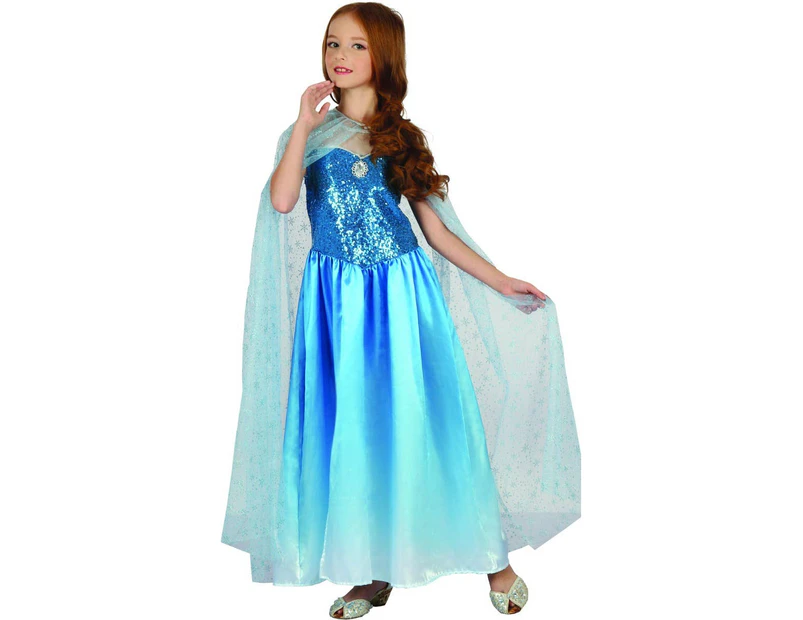 Snow Queen Girls Frozen Disney Fairytale Costume Girls
