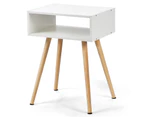 Giantex Modern Style Nightstand Bedside Table Wooden Side Table Practical End Table for Home & Office