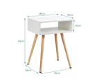 Giantex Modern Style Nightstand Bedside Table Wooden Side Table Practical End Table for Home & Office
