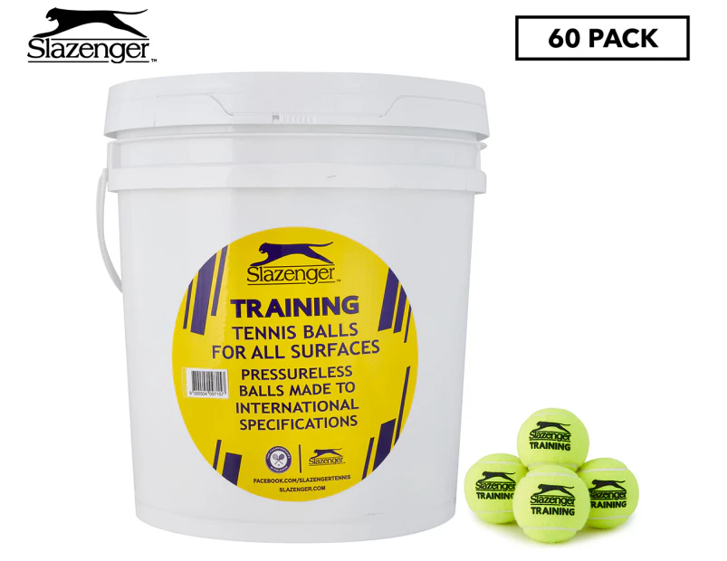 Slazenger Training Tennis Balls Bucket 60-Pack