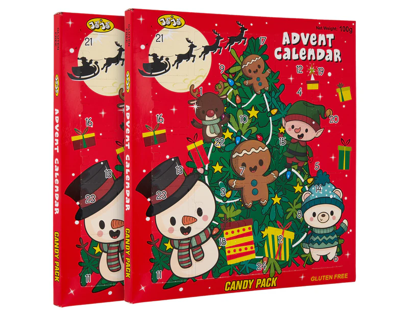 2 x JoJo Advent Calendar Candy Pack 100g