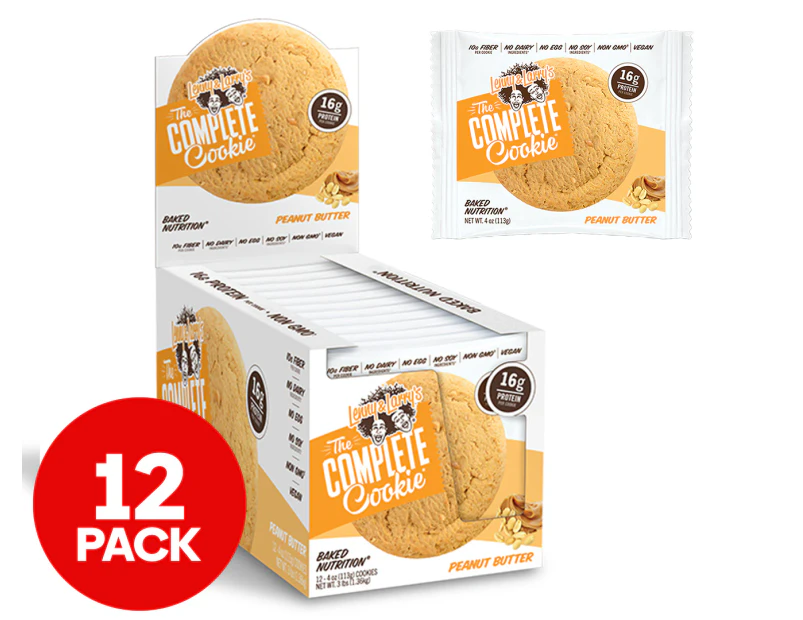 12 x Lenny & Larry's Peanut Butter Complete Cookie Bars 113g