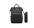 Large Capacity Maternity Travel Backpack with USB Charging Port - Black