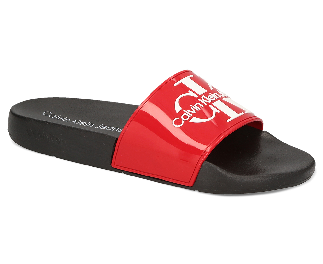 Red calvin hot sale klein sliders