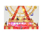 Christmas Village Animated Big Santa Ferris Wheel Rotating Musical Colorful LED Light