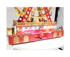 Christmas Village Animated Big Santa Ferris Wheel Rotating Musical Colorful LED Light