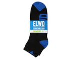 Elwood Workwear Unisex Workwear Ankle Socks 3-Pack - Black/Blue